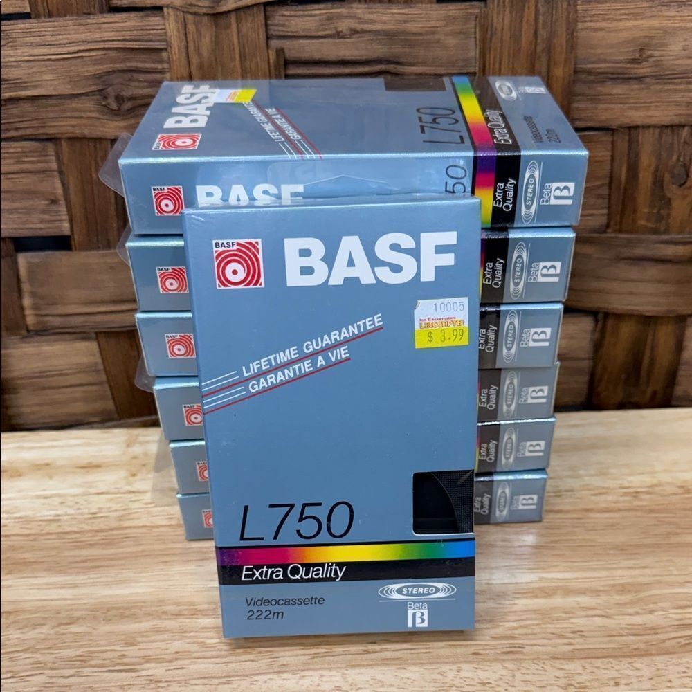 New Sealed BASF L750 Videocassette Tapes